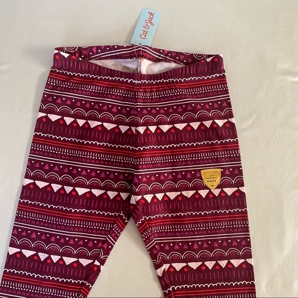 CAT & JACK GIRLS MOSAIC MULTI COLOR LEGGINGS - Picture 3 of 8